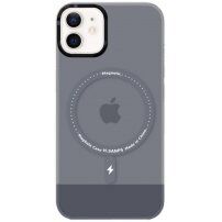 Áttetsző tok MagSafe -vel - iPhone 11 - szürke