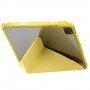 Tok transzparens hátlappal és origami állvánnyal - iPad Pro 12,9" (2018-2022) - sárga