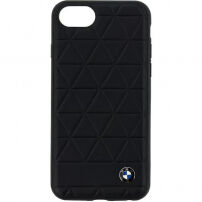 BMW Hexagon bőr tok iPhone SE (2020/2022) / 8 / 7 - fekete