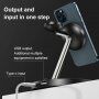 3in1 mágneses töltőállvány éjszakai világítással - iPhone / Apple Watch / Airpods - fekete
