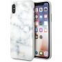 Guess Marble tok iPhone X - fehér