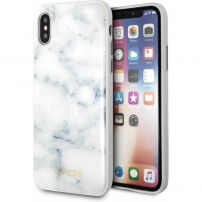 Guess Marble tok iPhone X - fehér