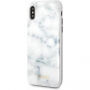 Guess Marble tok iPhone X - fehér