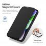 DUX DUCIS Skin X flip cover tok MagSafe -vel - iPhone 15 Plus - fekete