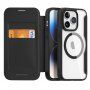DUX DUCIS Skin X flip cover tok MagSafe -vel - iPhone 15 Pro - fekete