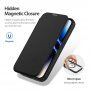 DUX DUCIS Skin X flip cover tok MagSafe -vel - iPhone 15 Pro - fekete