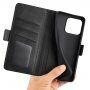 Flip cover PU műbőr tok - iPhone 15 Pro Max - fekete