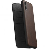 Nomad Folio Leather Case tok Apple iPhone XS Max - barna