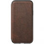 Nomad Folio Leather Tri-Fold tok Apple iPhone XS / X - barna