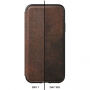Nomad Folio Leather Tri-Fold tok Apple iPhone XS / X - barna