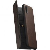 Nomad Folio Leather Tri-Fold tok Apple iPhone XS Max - barna