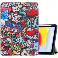 Borító hellyel Apple Pencil és alvás funkció iPad 10,9" (2022) / 11" (2025) - graffiti