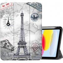 Borító hellyel Apple Pencil és alvás funkció iPad 10,9" (2022) / 11" (2025) - Eiffel-torony