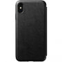 Nomad Folio Leather Case tok Apple iPhone XS Max - fekete