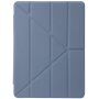 Tok transzparens hátlappal és origami állvánnyal - iPad Pro 12,9" (2018-2022) - kékes-szürke