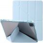 Tok transzparens hátlappal és origami állvánnyal - iPad Pro 12,9" (2018-2022) - kék
