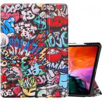 Borító hellyel Apple Pencil és alvás funkció - iPad Pro 12,9" (2018-2022) - graffiti