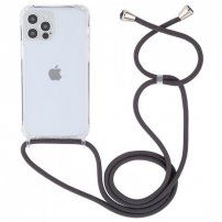 Átlátszó tok zsinórral - iPhone 15 Pro - szürke