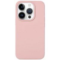 Szilikon tok iPhone 15 Pro - homok rózsaszín