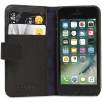Decoded Leather Wallet tok Apple iPhone SE (2016) / 5S - fekete