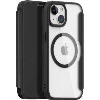 DUX DUCIS Skin X flip cover tok MagSafe -vel - iPhone 15 - fekete
