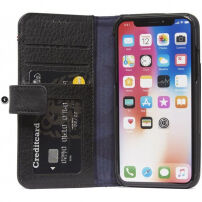 Decoded Leather Wallet tok Apple iPhone X - fekete