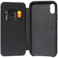 Decoded Leather Slim Wallet tok Apple iPhone XS Max - fekete