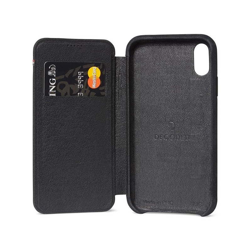 Decoded Leather Slim Wallet tok Apple iPhone XS Max fekete AppleKing.hu