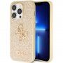 Guess Fixed Glitter 4G Metal Logo csillogó tok - iPhone 15 Pro Max - arany