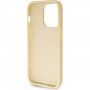 Guess Fixed Glitter 4G Metal Logo csillogó tok - iPhone 15 Pro Max - arany