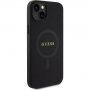 Guess Saffiano tok MagSafe -vel - iPhone 15 Plus - fekete