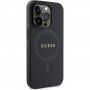 Guess Saffiano tok MagSafe -vel - iPhone 15 Pro - fekete