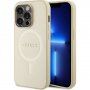 Guess Saffiano tok MagSafe -vel - iPhone 15 Pro Max - arany