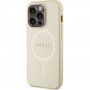 Guess Saffiano tok MagSafe -vel - iPhone 15 Pro Max - arany