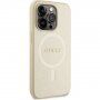 Guess Saffiano tok MagSafe -vel - iPhone 15 Pro Max - arany