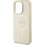 Guess Saffiano tok MagSafe -vel - iPhone 15 Pro Max - arany