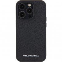 Karl Lagerfeld Quilted Pattern tok - iPhone 15 Pro - fekete