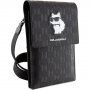 Karl Lagerfeld Saffiano Monogram Choupette NFT univerzális táska - iPhone - fekete