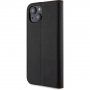 Karl Lagerfeld Saffiano Karl and Choupette NFT flip cover tok - iPhone 15 Plus - fekete