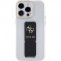 Guess Grip Stand 4G Metal Logo átlátszó tok állvánnyal - iPhone 15 Pro Max - átlátszó