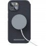 NJORD Leather flip cover tok MagSafe-vel - iPhone 14 - sötétszürke