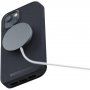 NJORD Leather flip cover tok MagSafe-vel - iPhone 14 - sötétszürke