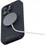 NJORD Leather flip cover tok MagSafe-vel - iPhone 14 Pro Max - sötétszürke