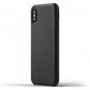 Mujjo Full Leather tok Apple iPhone X - fekete