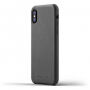 Mujjo Full Leather tok Apple iPhone X - szürke