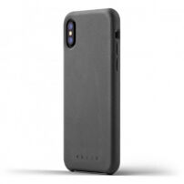 Mujjo Full Leather tok Apple iPhone X - szürke