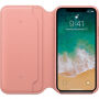 Eredeti Apple Folio bőr tok iPhone X - világos rózsaszín