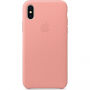 Eredeti Apple bőr tok iPhone X - világos rózsaszín