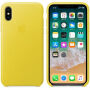 Eredeti Apple bőr tok iPhone X - tavaszi sárga