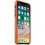 Eredeti Apple bőr tok iPhone X - élénk narancssárga